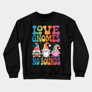 LGBT Gnome Lover Lesbian Gay Pride Month Rainbow Gnomies Crewneck Sweatshirt